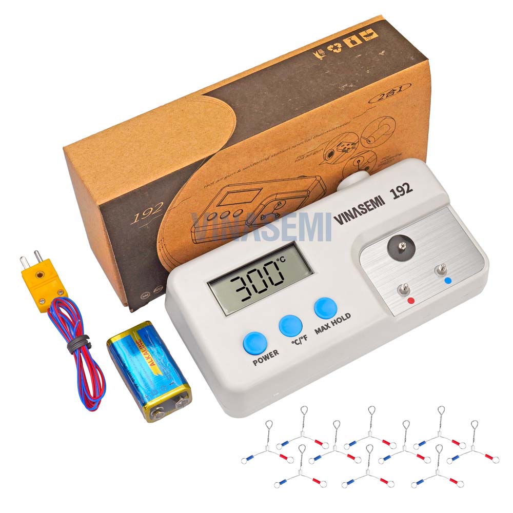 Vinasemi 192 Đồng Hồ Đo Nhiệt Độ Dùng Cho Máy Hàn, Khò Hiển Thị LCD